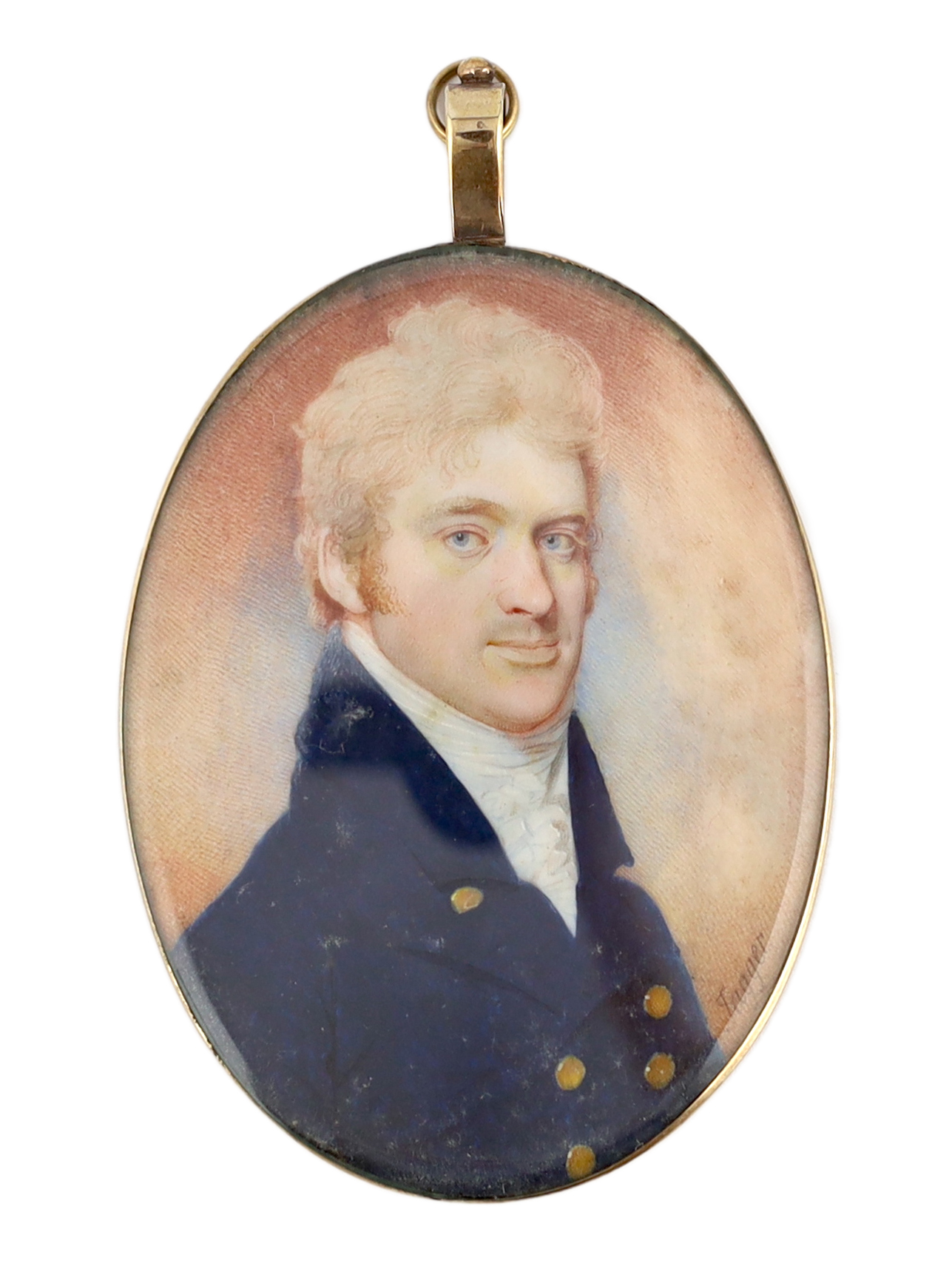 Charles Jagger (English, 1770-1827), Portrait miniature of a gentleman, watercolour on ivory, 6.8 x 5cm. CITES Submission reference JGPFPJ39